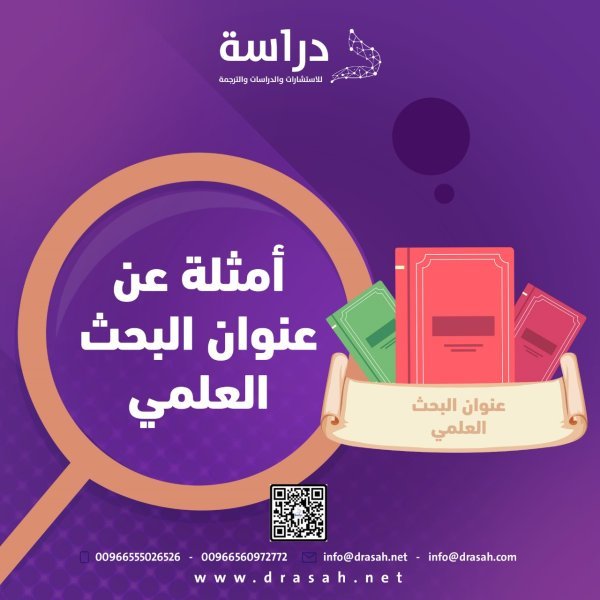 أمثلة عن عنوان البحث العلمي